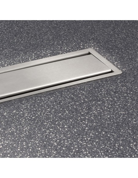 Drain Including The Ponente Cover, Finished With Gray Vinyl