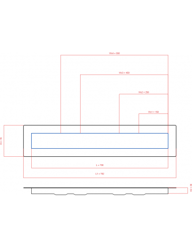 Linear drain Wiper 700 mm Vf Mistral...