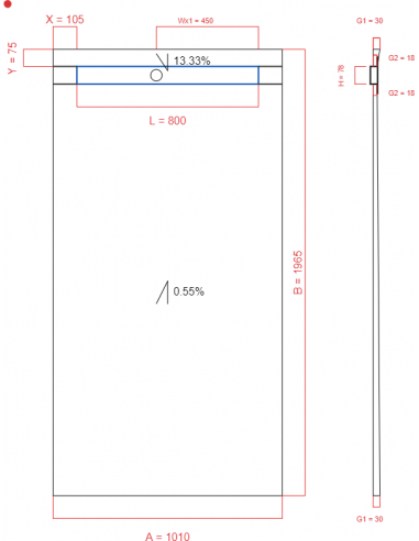 Resinbase Wiper 2 way 1010 x 1965 mm...