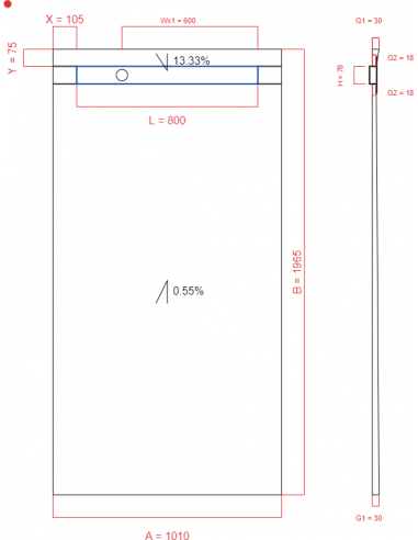 Resinbase Wiper 2 way 1010 x 1965 mm...