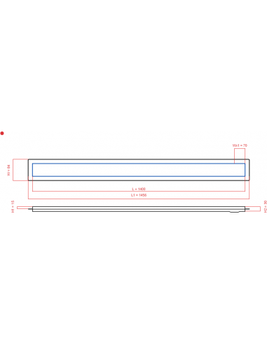 Linear drain Wiper 1400 mm Premium...