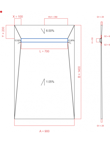 Laybase Wiper 4 way 900 x 1400 mm...