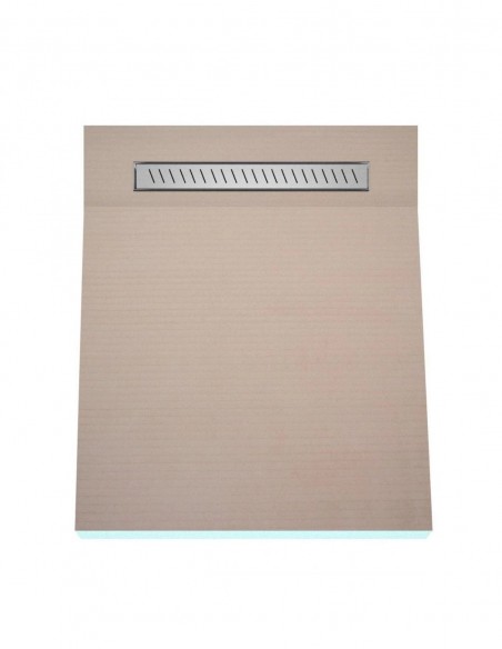 OneWay Wet Room Kit: Shower Tray With Single Slope Towards The Drain, Including Waste Trap And Drain Cover (Zonda)