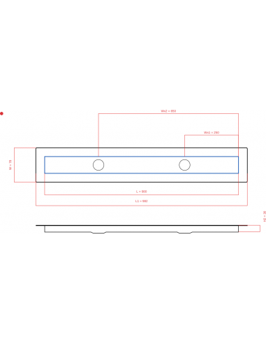 Linear drain Wiper 900 mm Vf Sirocco...