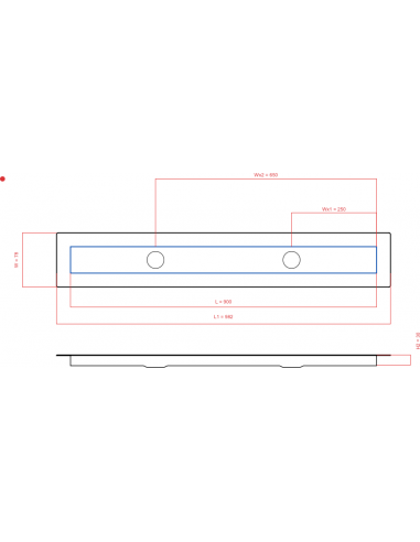 Linear drain Wiper 900 mm Vf Ponente...