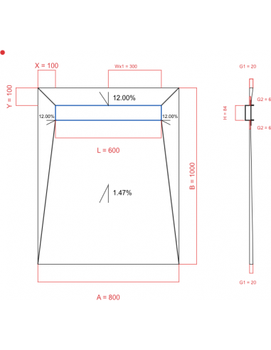 Showerlay Wiper 4 Way 800 X 1000 Mm. . . 