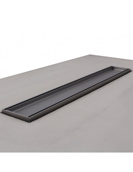 900 Mm Silver Linear Drain With Pure Cover