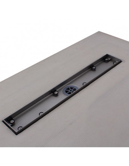 600 Mm Silver Linear Drain With Ponente Cover
