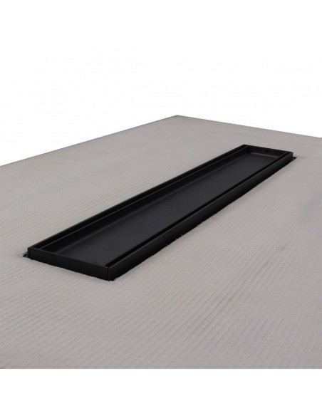 700 Mm Black Linear Drain With Pure Cover