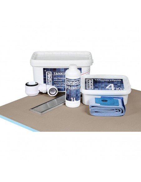 Wet Room Tray Shown With Waterproofing Kit