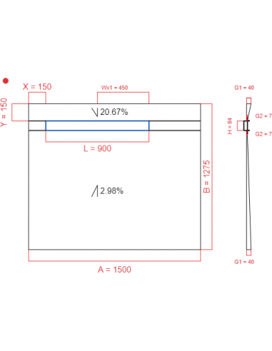 Showerlay Wiper 2 way 1500 x 1275 mm...