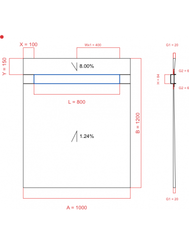 Showerlay Wiper 2 way 1000 x 1200 mm...