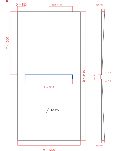 Showerlay Wiper 1 way 1200 x 2450 mm...