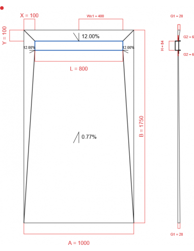 Showerlay Wiper 4 way 1000 x 1750 mm...