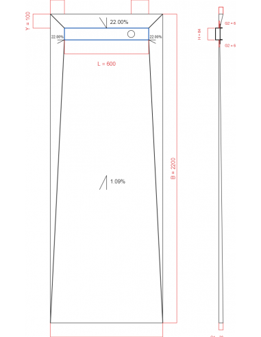 Showerlay Wiper 4 way 800 x 2200 mm...
