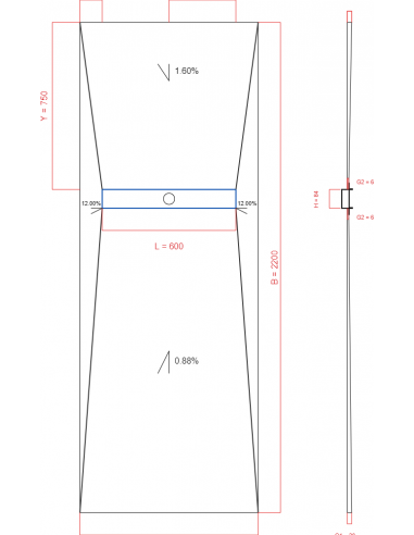Showerlay Wiper 4 way 800 x 2200 mm...
