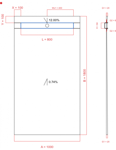 Showerlay Wiper 2 way 1000 x 1800 mm...