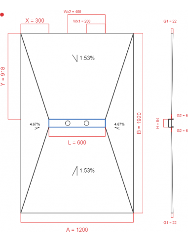 Showerlay Wiper 4 way 1200 x 1920 mm...