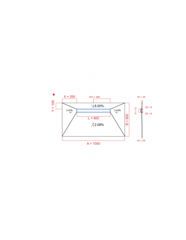 Showerlay Wiper 4 way 1500 x 800 mm...