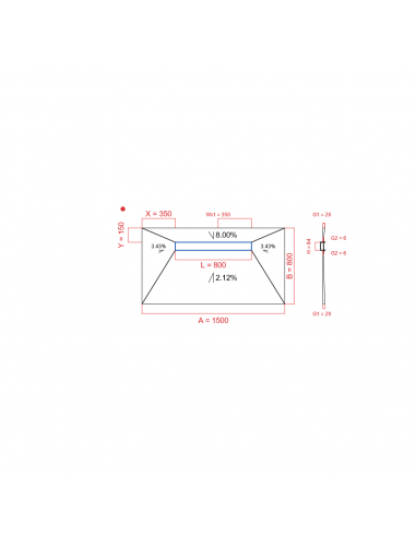 Showerlay Wiper 4 way 1500 x 800 mm...