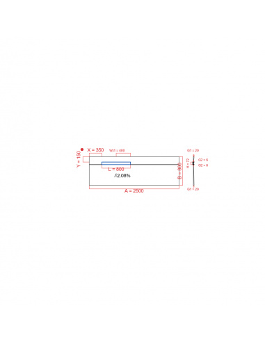 Showerlay Wiper 1 way 2500 x 800 mm...