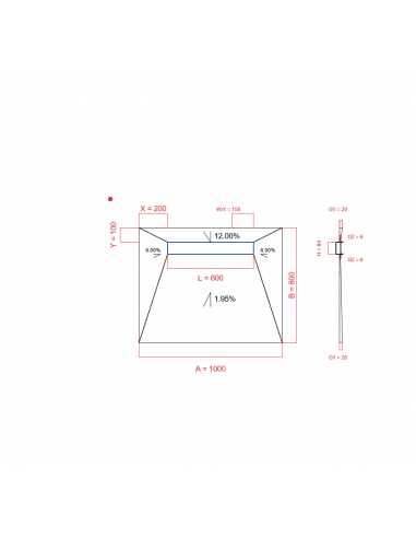 Showerlay Wiper 4 way 1000 x 800 mm...