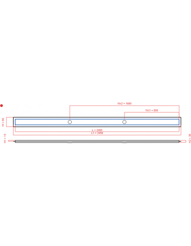 Linear drain Wiper 2400 mm Premium...