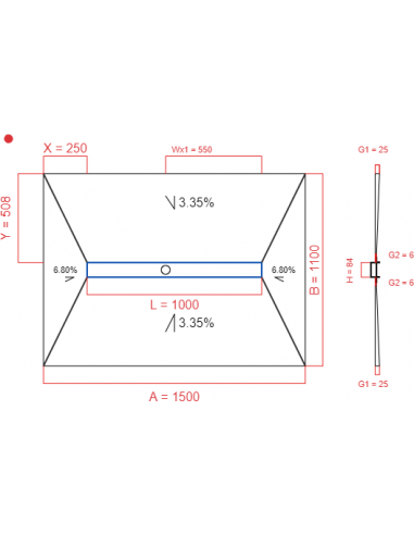 Showerlay Wiper 4 way 1500 x 1100 mm...