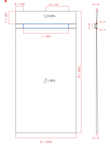 Showerlay Wiper 2 way 1200 x 2400 mm...