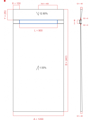 Showerlay Wiper 2 way 1200 x 2403 mm...