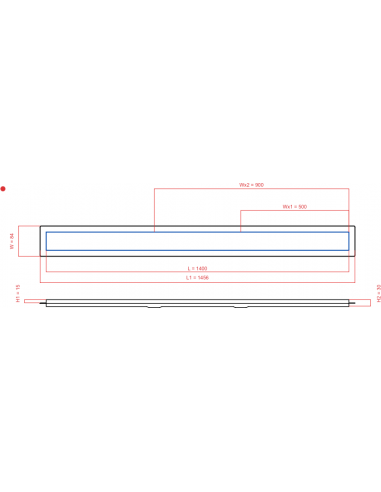 Linear drain Wiper 1400 mm Premium...