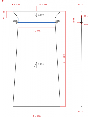 Laybase Wiper 4 way 900 x 1800 mm...