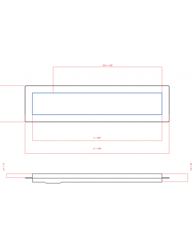 Linear drain Wiper 500 mm Premium...