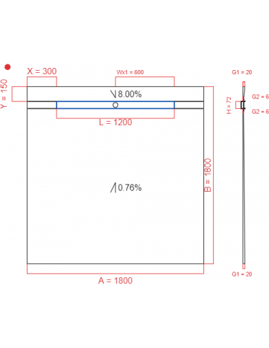 Resinbase Wiper 2 way 1800 x 1800 mm...