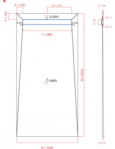 Showerlay Wiper 4 way 1000 x 2000 mm...