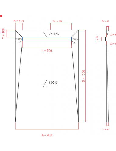 Laybase Wiper 4 way 900 x 1300 mm...