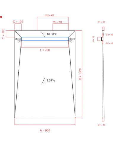 Laybase Wiper 4 way 900 x 1300 mm...