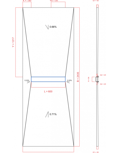 Showerlay Wiper 4 way 900 x 2435 mm...