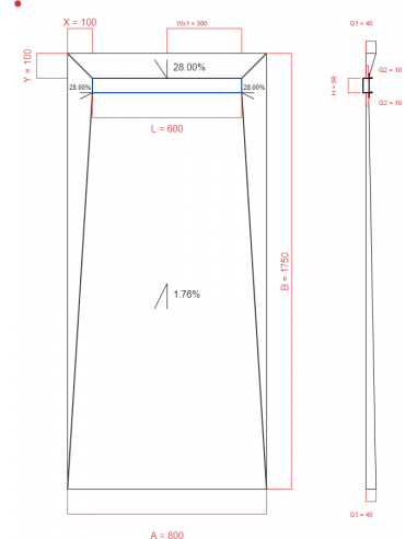 Laybase Wiper 4 way 800 x 1750 mm...