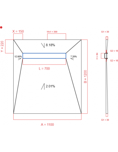 Resinbase Wiper 4 way 1100 x 1200 mm...