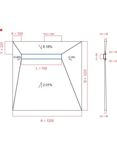 Resinbase Wiper 4 way 1200 x 1200 mm...