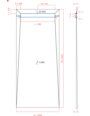 Showerlay Wiper 4 way 1000 x 2300 mm...
