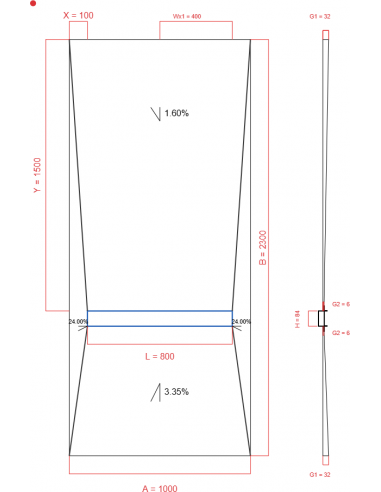Showerlay Wiper 4 way 1000 x 2300 mm...