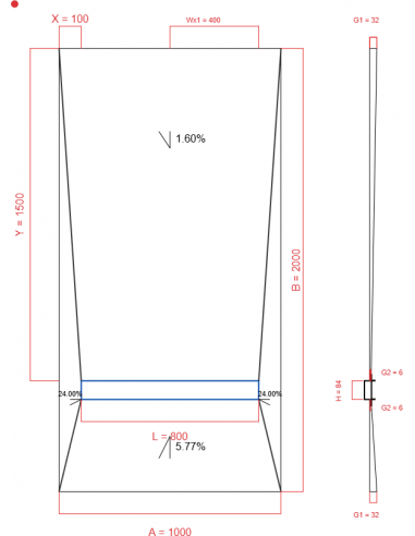 Showerlay Wiper 4 way 1000 x 2000 mm...