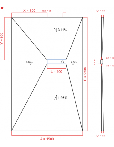 Showerlay Wiper 4 way 1500 x 2398 mm...