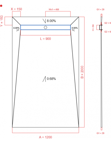 Showerlay Wiper 4 way 1200 x 2000 mm...