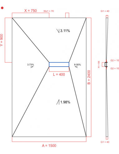 Showerlay Wiper 4 way 1500 x 2400 mm...