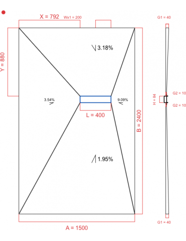 Showerlay Wiper 4 way 1500 x 2400 mm...