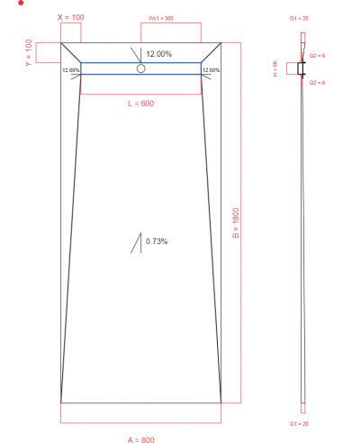Laybase Wiper 4 way 800 x 1800 mm...