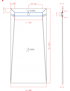 Showerlay Wiper 4 way 900 x...